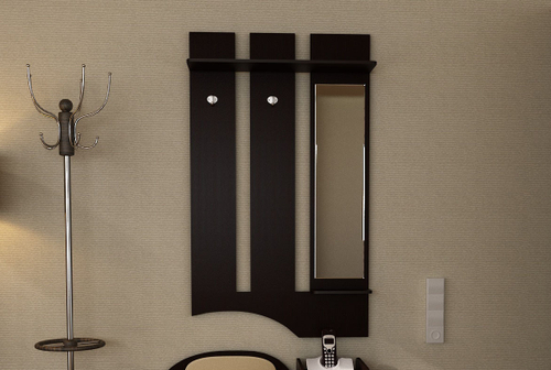 Вешалка с зеркалом  (пикард) Комфортная Мебель