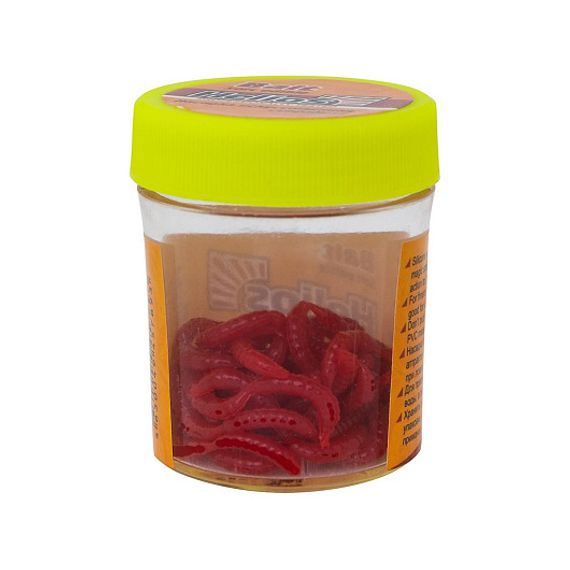 Насадка искусственная съедобная Опарыш красный (Red maggot) Helios (HS-NO-RM)
