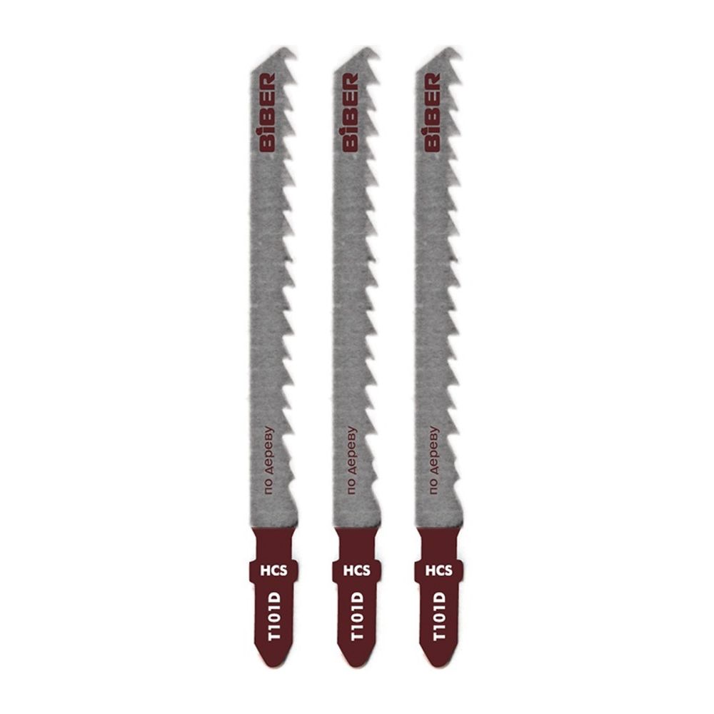 БИБЕР 85275 Полотна по дерев для эл. лобз. 74/4 мм Т101D чист рез 3шт---