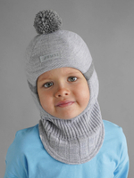 Шлем зимний вязаный (Сталь) ЧИП