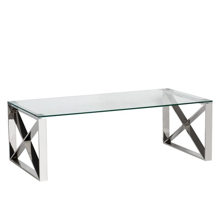 47ED-CT008	Стол журнальный прозр.стекло/хром 120*60*40см