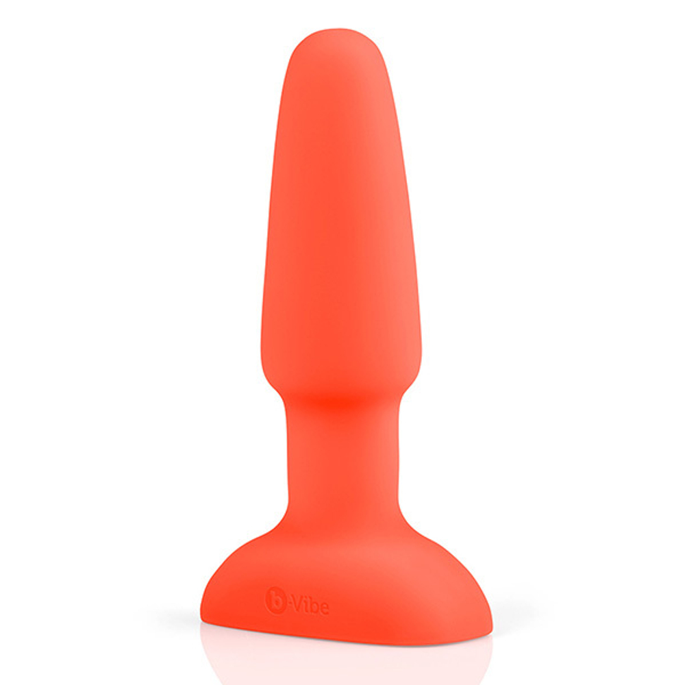 Оранжевая анальная пробка с эффектом римминга 15см b-Vibe Rimming Plug BV-001-ORG