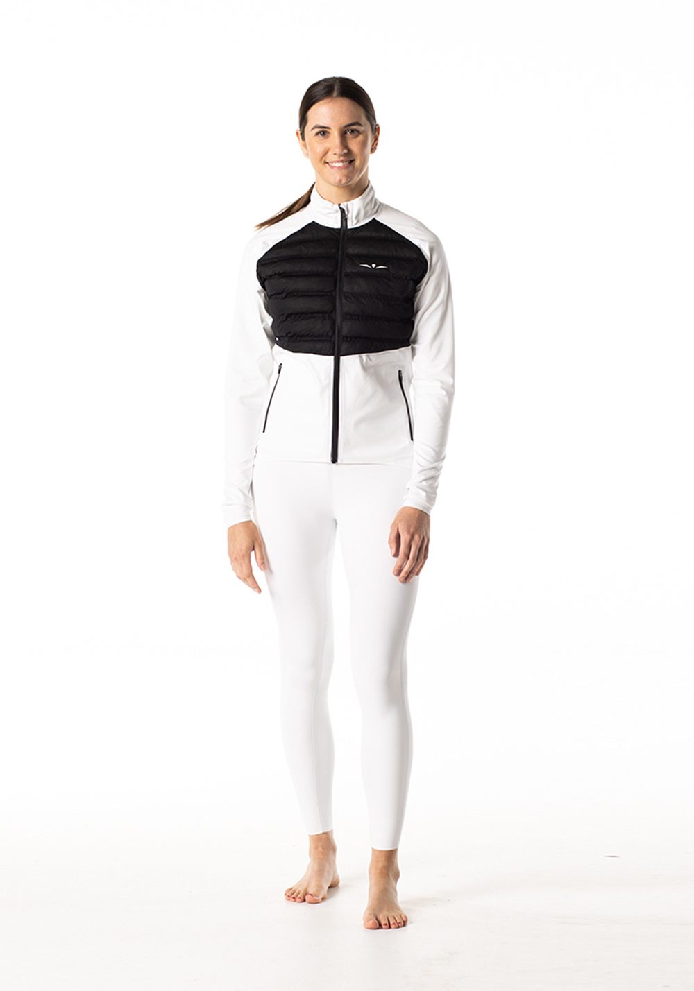 ЛОНГСЛИВ С ПУХОВОЙ ВСТАВКОЙ ЖЕНСКИЙ LONG SLEEVE DOWN PUFFER | WHITE