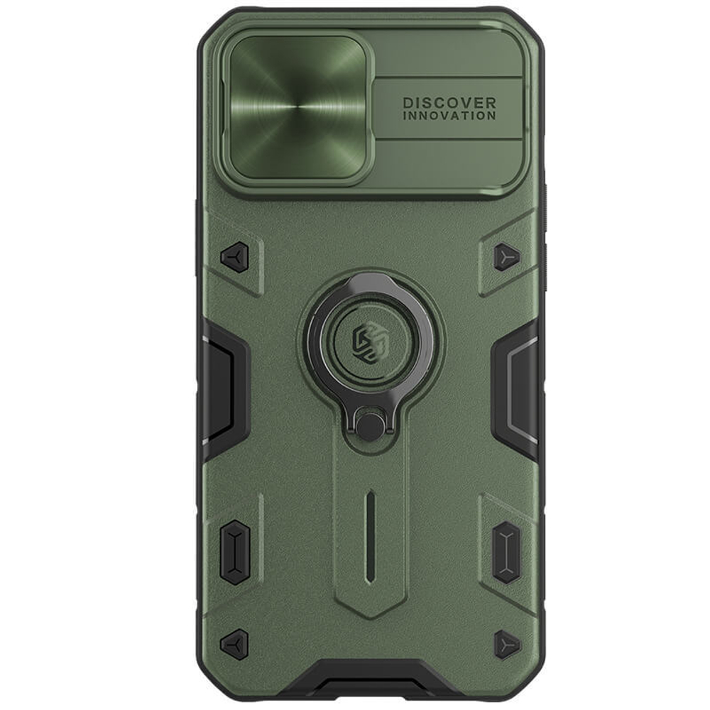 Противоударный чехол с кольцом и защитой камеры Nillkin CamShield Armor Case для iPhone 13 Pro Max