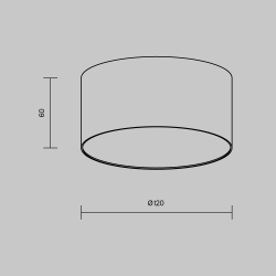 Потолочный светодиодный светильник Maytoni Technical Ceiling &amp; Wall Zon C032CL-12W3K-RD-B