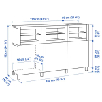 Комбинация для хранения - IKEA BESTÅ/BESTА/БЕСТА/БЕСТО ИКЕA, 180x42x112 см, белый