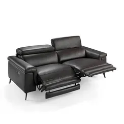 Трехместный диван с реклайнером Angel Cerda 5319-3P, темно-коричневая кожа