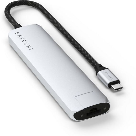 Адаптер Satechi 7-in-1 USB-C Slim Multiport Adapter with Ethernet (ST-P7SS) Silver