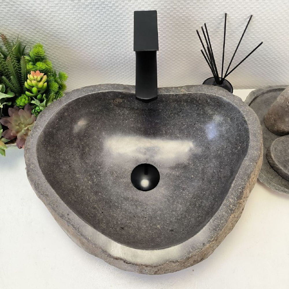 Раковина из речного камня RS-63553 (47*39*15) 0122