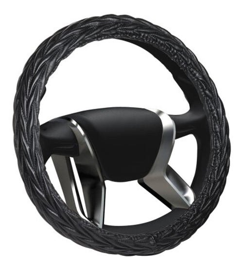 Оплетка руля M 37-38 см кожа  SENATOR DAKOTA  черная (AZARD)