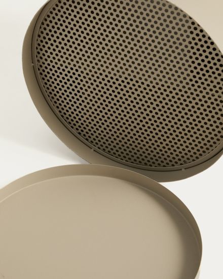 Atin Большая подставка для зонтов из бежевого металла