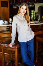 22320 Блузка женская (пепельно-бежевый)