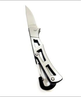 Ножик складной 14см серебристый