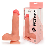 Телесный фаллоимитатор на подошве-присоске - 22 см. (Цвет: телесный)