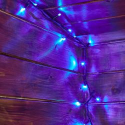 ULD-S1000-120-TBK BLUE IP67 Гирлянда светодиодная с эффектом мерцания. 10м. Соединяемая. 120 светодиодов. Синий свет. Провод черный. TM Uniel.
