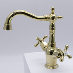 370111-E Смеситель 2-руч. для раковины (ЗОЛОТО) ViEiR (10/1шт)