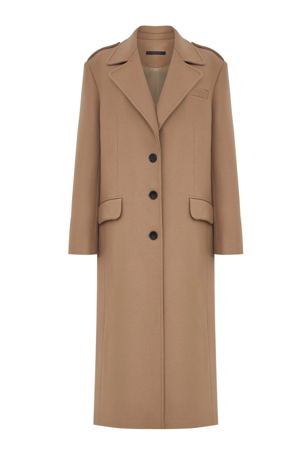 Пальто прямое, Бежевый