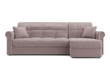 Диван угловой с оттоманкой Палермо 1,2 - Velutto 22 коричневый/кант Velutto 22 коричневый