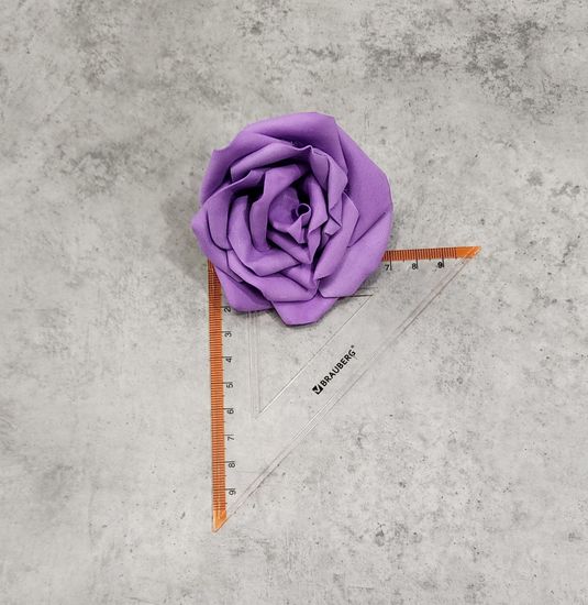 Цветы из латекса (фоамарина) бело-красный 4.5 см, набор 5 штук