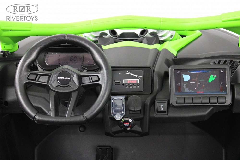 Детский электромобиль RiverToys BRP Can-Am Maverick Y111YY зеленый