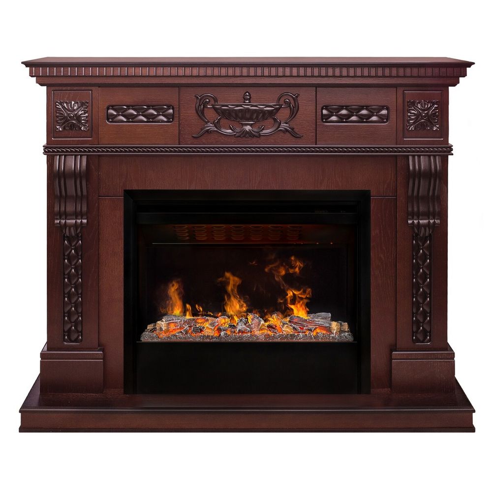 Электрокамин RealFlame Corsica Lux 25,5/26 AO античный дуб с очагом 3D Helios 26 SBG