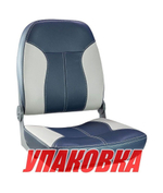 Кресло складное мягкое SPORT с высокой спинкой, синий/серый (упаковка из 4 шт.)