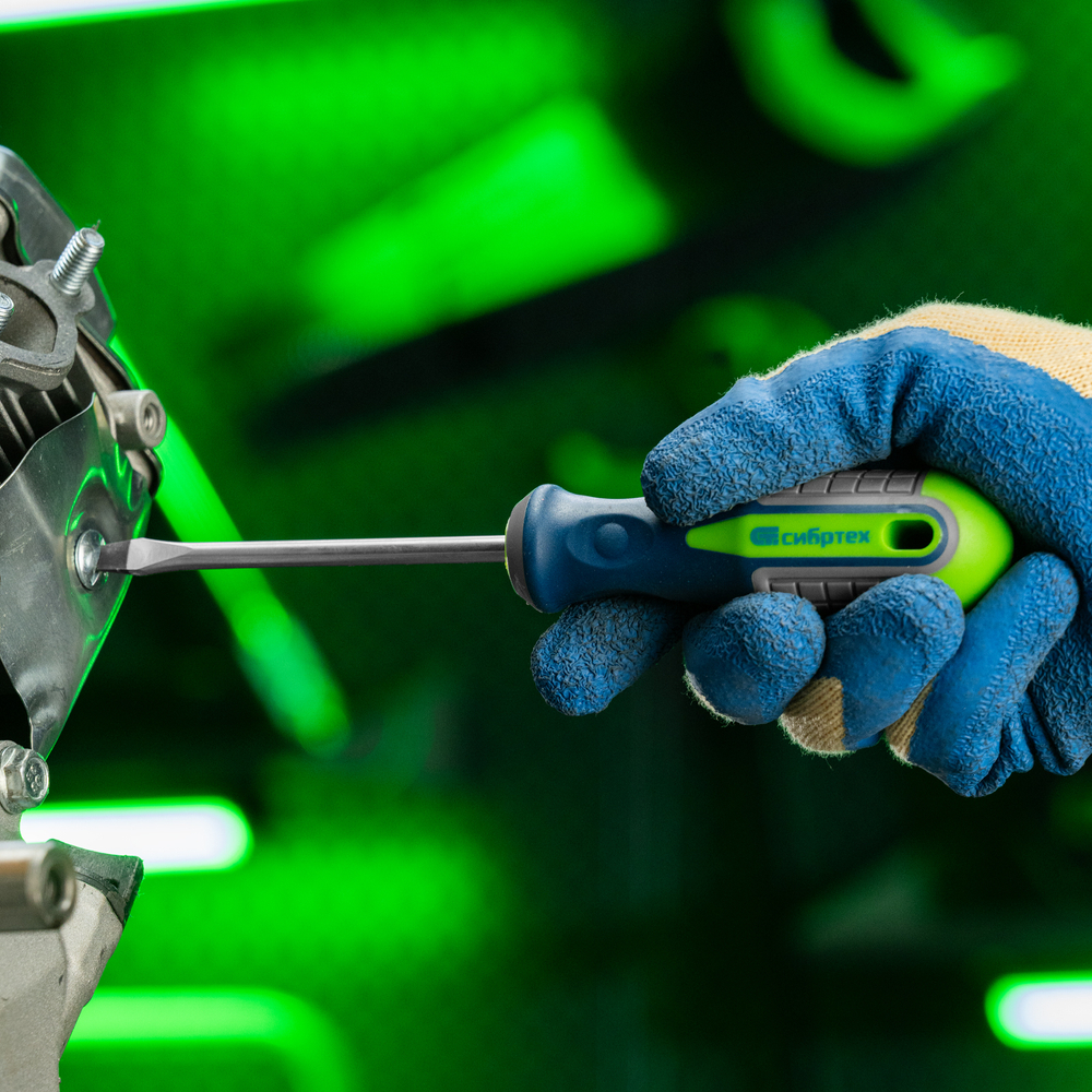 Набор отверток, CrV, трехкомпонентные рукоятки, 6 предметов Сибртех