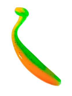 Приманка ZUB-IZI 208мм(8,2")-3шт, (цвет 022) зеленый верх -оранжевый низ