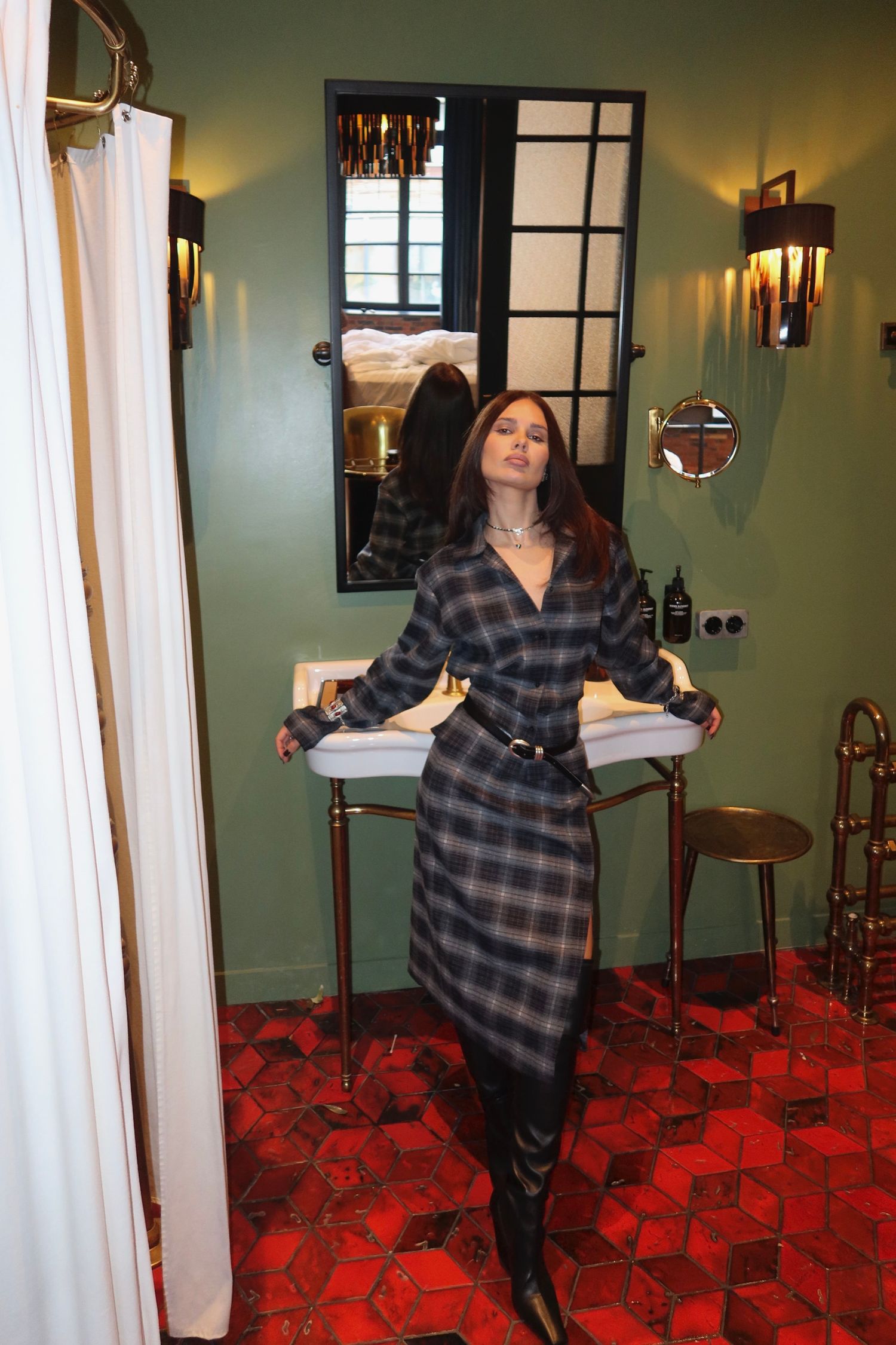 юбка миди на запах stamba, black