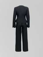 Костюм AS`Kins 140 из брюк прямого кроя и пиджака с глубоким вырезом и поясом в комплекте