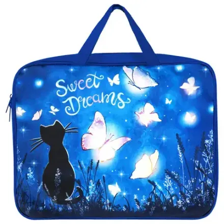 Папка с ручками А4, Brauberg, широкая, Sweet dreams, ткань, молния