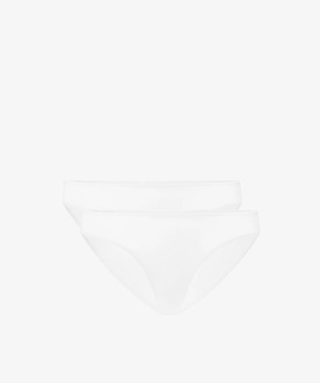 Трусы (2 шт.) женские мини бикини Atlantic, микрофибра, Basic 2BLP-050 белые