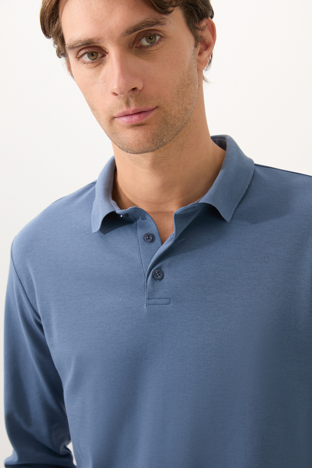 Лонгслив поло Basics