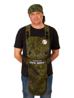 Фартук Бронежилет с фаллосом и банданой (Цвет: зеленый камуфляж)