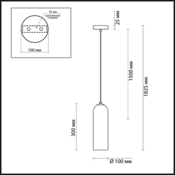 4641/1 PENDANT ODL20 407 золотой/синий Подвес E27 60W 220V VOSTI