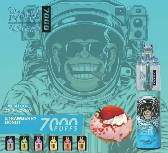 RandM Tornado 7000 - Strawberry Donut (5% nic)