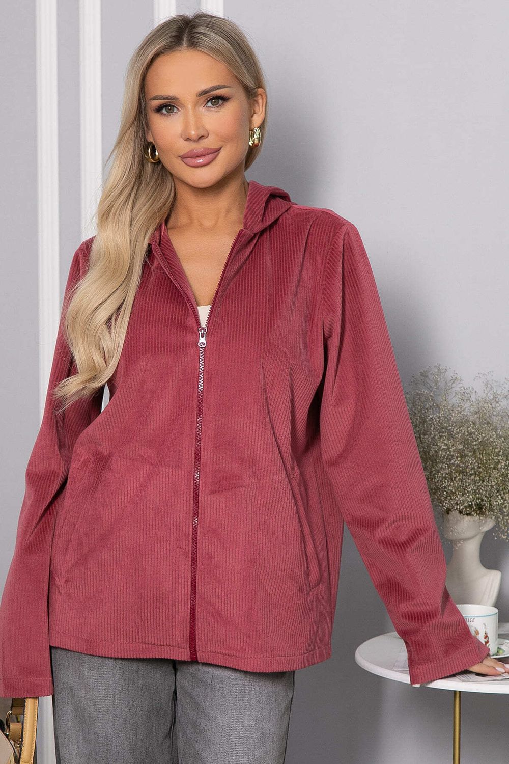 Толстовка из вельвета Нимара (чайная роза) Б14413-25М LT Collection