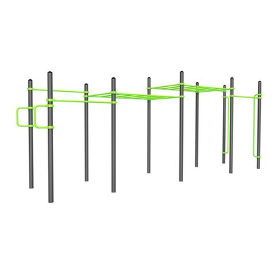 W224 Воркаут (поручни, 2 турника, рукоход клас. 2 ур., 2 перекладины, перекладины верт.) ZAVODSPORTA