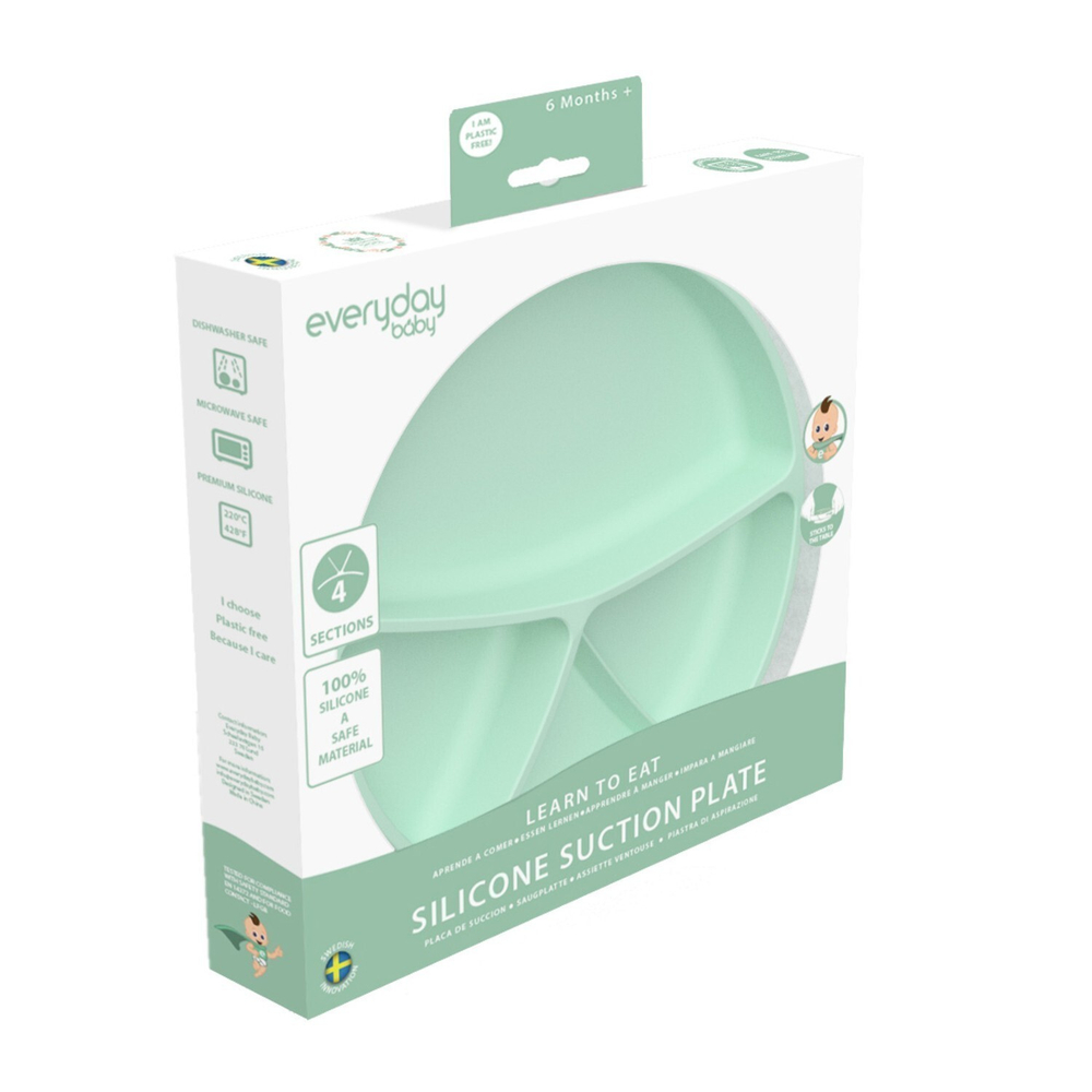 Тарелка Everyday Baby силиконовая, мятный