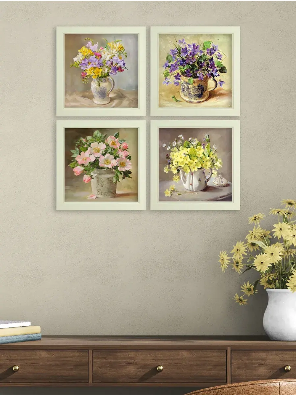 Картины на стену для интерьера на холсте 4 шт