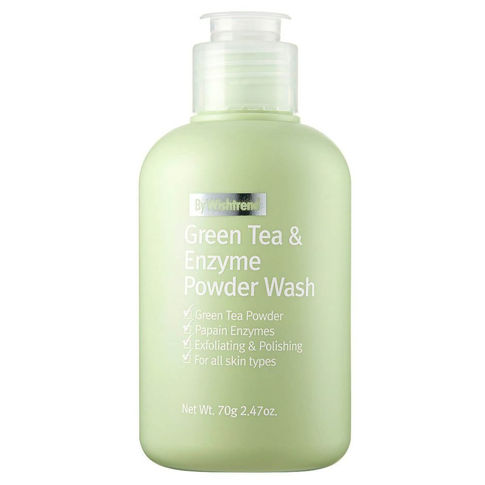 Пудра энзимная для умывания с ароматом матчи By Wishtrend Green Tea &amp; Enzyme Powder Wash, 70 г