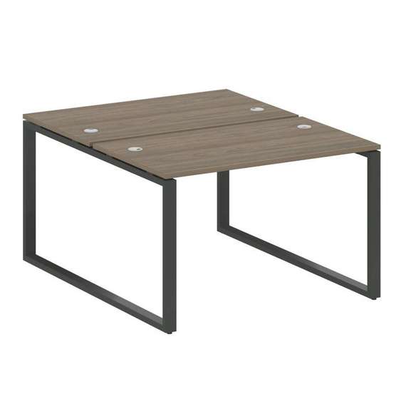 Metal System Рабочая станция на О-образном м/к БО.РАС-СП-2.2 Вяз Благородный/Металл Антрацит 1200*14