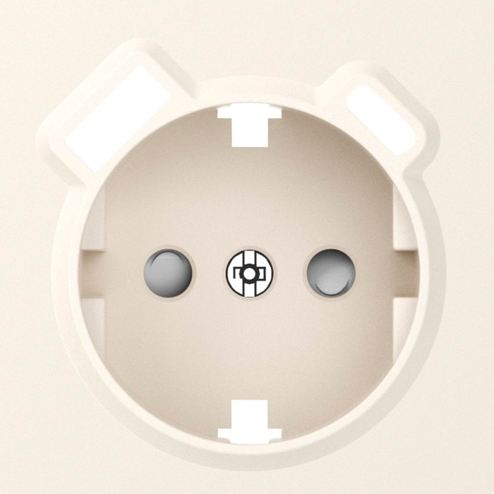 Накладка для розетки Schuko с зарядным устройством USB A+C, со шторками 16A 250В, матовый кремовый, серия A07