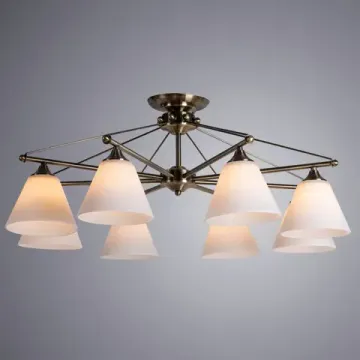Потолочная люстра 8*Е27 A3208PL-8AB белый/бронза COPTER Arte Lamp