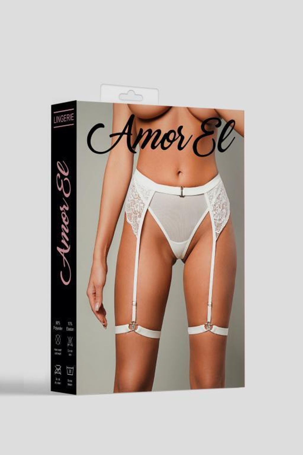 Женские трусики со съемными бусинами и поясом с гартерами (Размер: L-XL) (Цвет: черный)