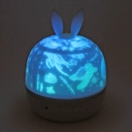 Диско-шар «Fantasy - Зайка» (в комплекте 6 картинок) 13*14 см, 5 реж, батарейки 4хАAА, USB, RGB (220V)