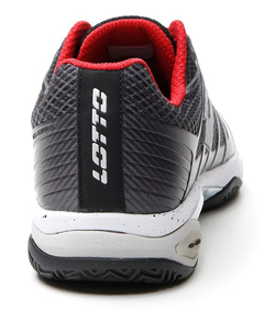 Теннисные кроссовки Lotto Mirage 300 III Clay - all black/all white/reef red
