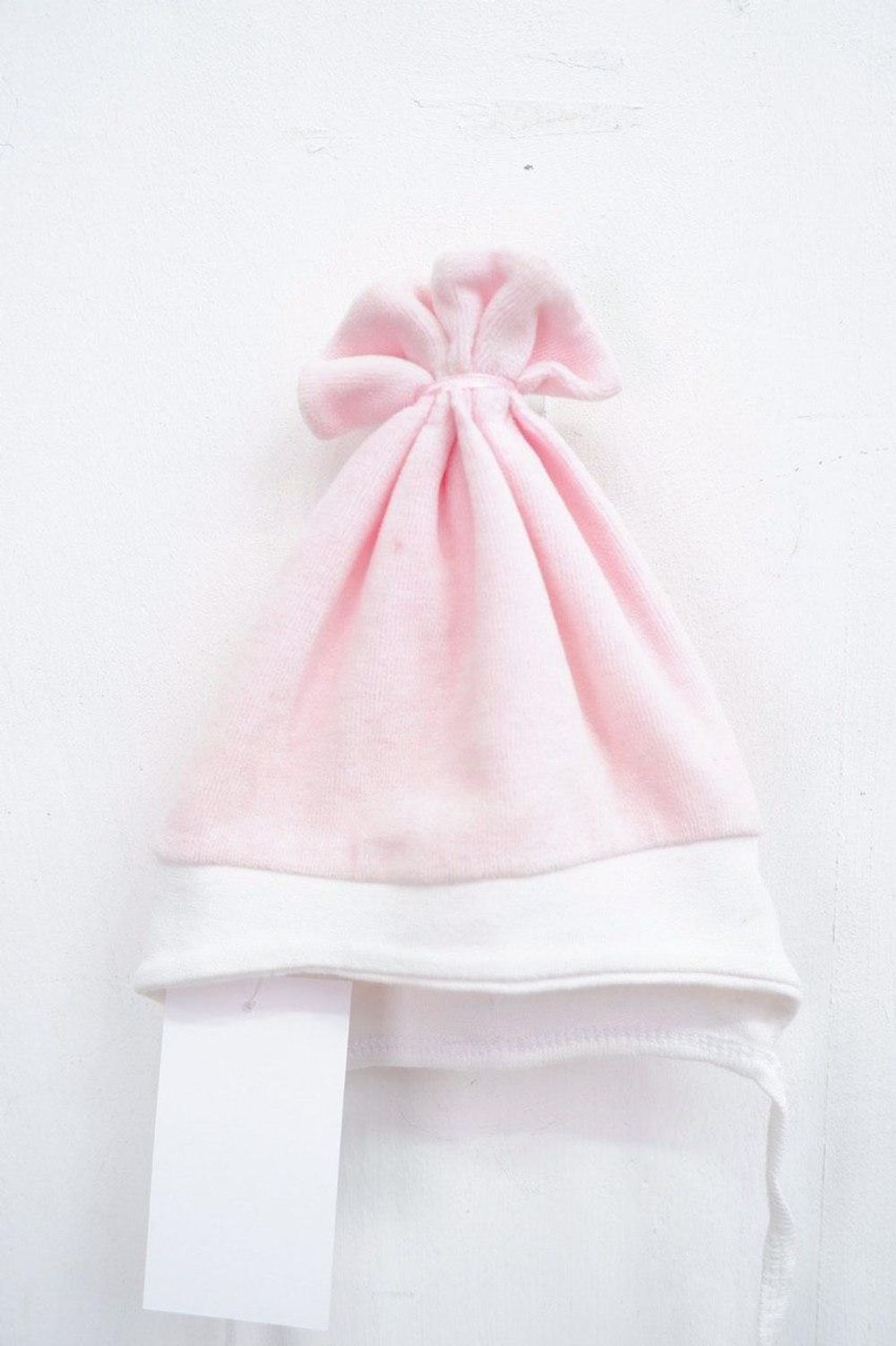Шапочка розовая на 3 месяца