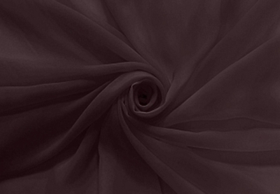 Ткань Шифон, 120гр/м.п., 150 см, тёмно-коричневый