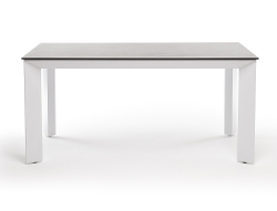 "Венето" обеденный стол из HPL 160х80см, цвет "серый гранит", каркас белый